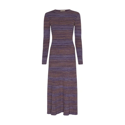 Shop Sessun Manifi Long Dress In Craft_violet