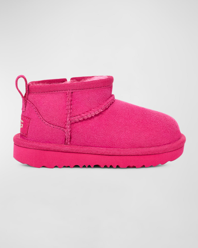Shop Ugg Girl's Classic Ultra Mini Boots, Baby/toddler In Bry Berry