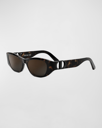 Shop Dior 30montaigne S9u Sunglasses In Dark Havana Mirro
