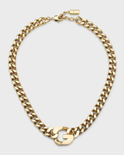 Shop Givenchy G Chain Large Necklace, Golden In Golden Yellow