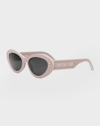 Shop Dior Pacific B1u Sunglasses In Shiny Pink Smoke