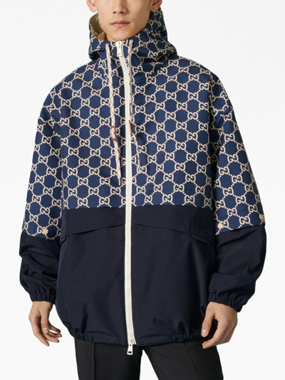Shop Gucci Tearproof Jacket With Gg Motif