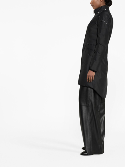 Moose Knuckles Cloud Hooded Parka Coat In Black