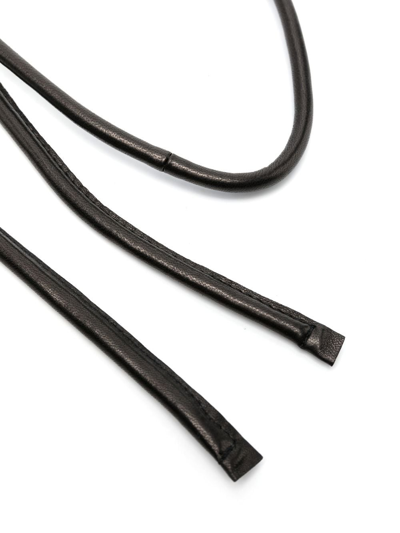 Shop Furling By Giani Tie-fastening Leather Belt In Black