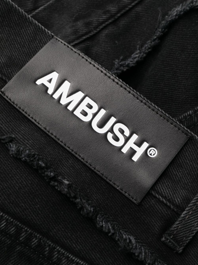 Shop Ambush High Waisted Denim Jeans In Black