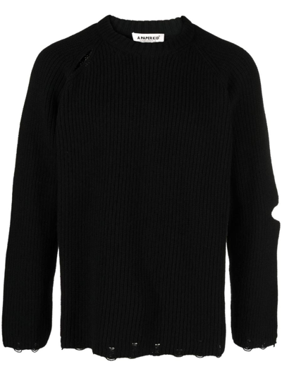 Shop A Paper Kid Wool And Cashmere Blend Jumper In Black
