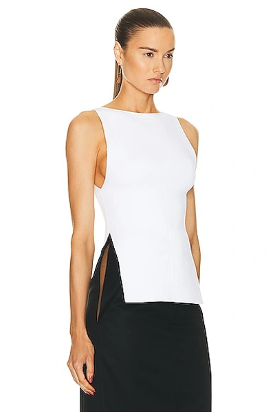Khaite Evelyn Sleeveless Panel Sweater In Glaze