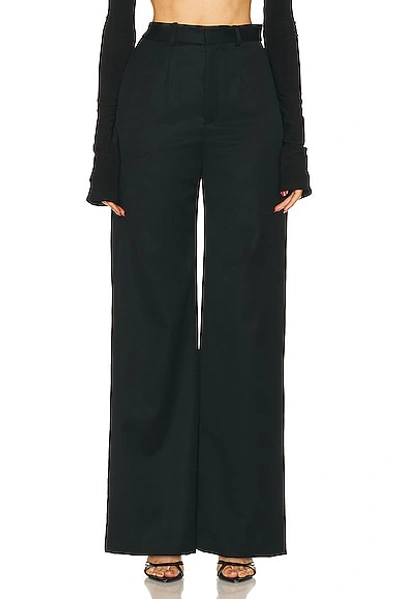 Shop Grace Ling Peek Open Thigh Pant In Black