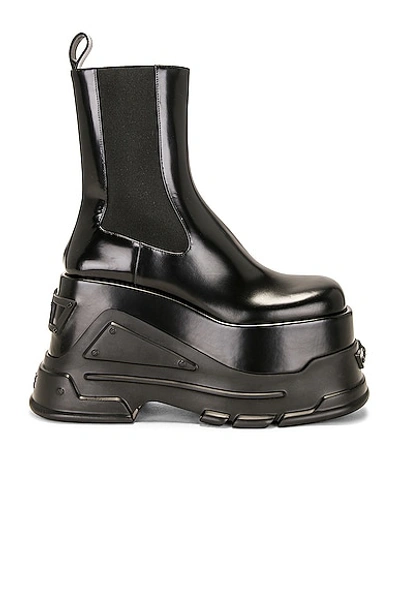 Shop Versace Platform Boot In Black