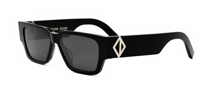 Dior Cd Diamond Logo S5i Geometric Sunglasses, 56mm In Grey