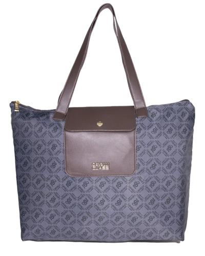 Shop Cavalli Class Large Tote In Grey