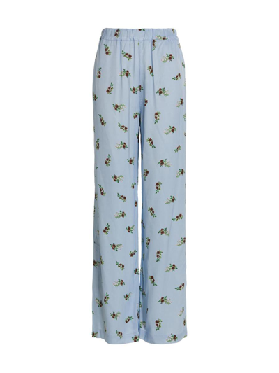 Shop Sleeper 'blossom' Pants In Light Blue