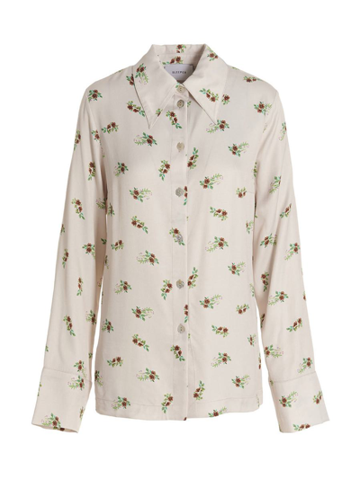 Shop Sleeper 'blossom' Shirt In Beige