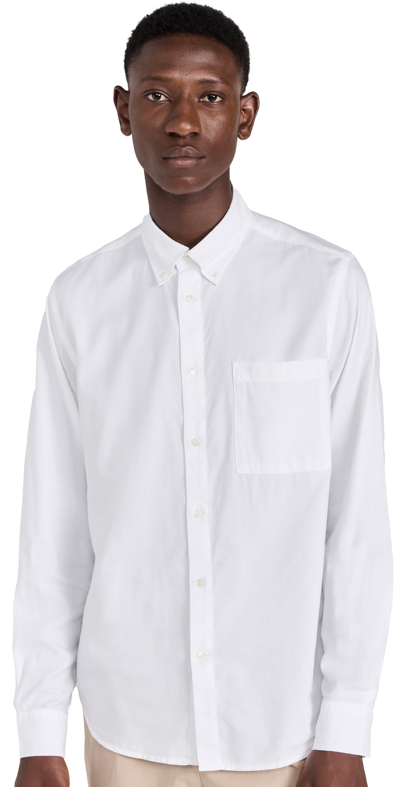 Shop Nn07 Arne Twill Shirt White