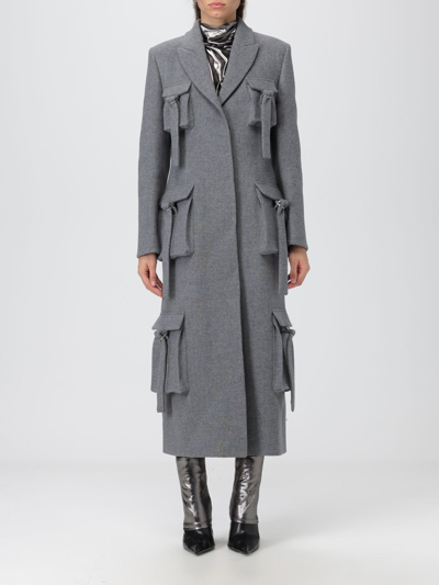 Shop Blumarine Coat  Woman Color Grey