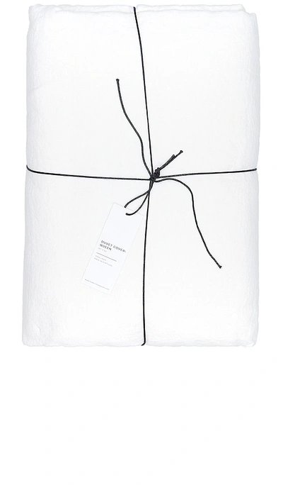 Shop Hawkins New York Simple Linen Queen Duvet Cover In White