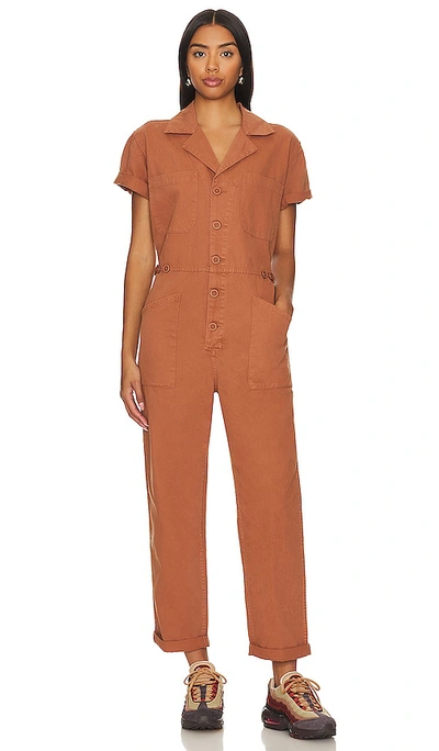 Shop Pistola Grover Short Sleeve Field Suit In Cinnamon