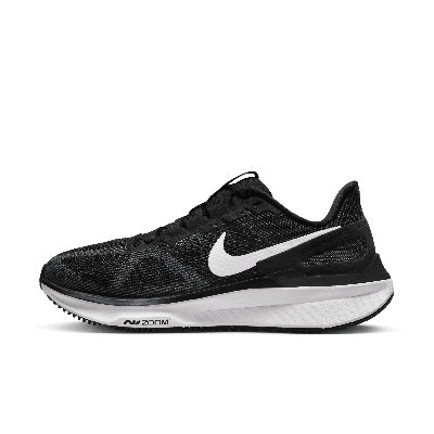 Shop Nike Women's Structure 25 Road Running Shoes In Black