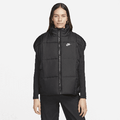 Shop Nike Women's  Sportswear Classic Puffer Therma-fit Loose Vest In Black