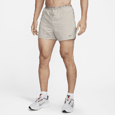 Shop Nike Men's Dri-fit Adv Run Division 4" Brief-lined Running Shorts In Grey