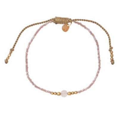 Shop A Beautiful Story Iris Rose Quartz Gold Bracelet