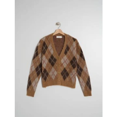 Shop Indi And Cold Camel Knitted Cardigan