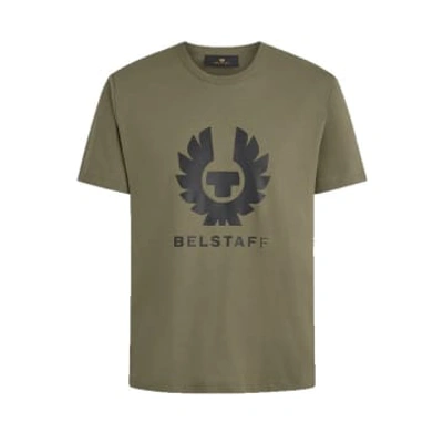 Shop Belstaff Olive  Phoenix T Shirt In Green