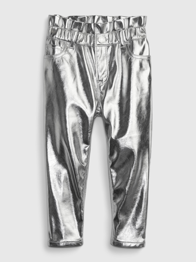 Shop Gap Toddler Metallic Just Like Mom Jeans In Silver
