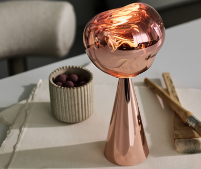 Tom Dixon Melt Portable Copper Led Table Lamp In Copper
