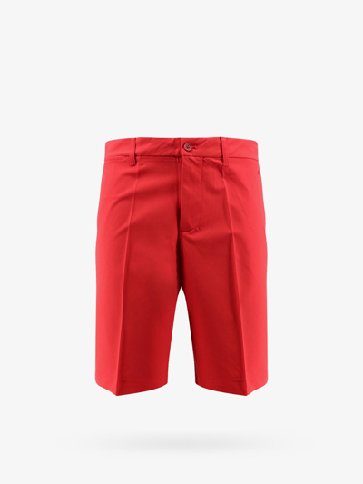 Shop J. Lindeberg Bermuda Shorts In Red