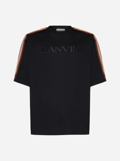 Shop Lanvin Paris Curb Oversized Cotton T-shirt In Black