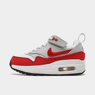 Shop Nike Little Kids' Air Max 1 Easyon Casual Shoes In Neutral Grey/university Red/white/black