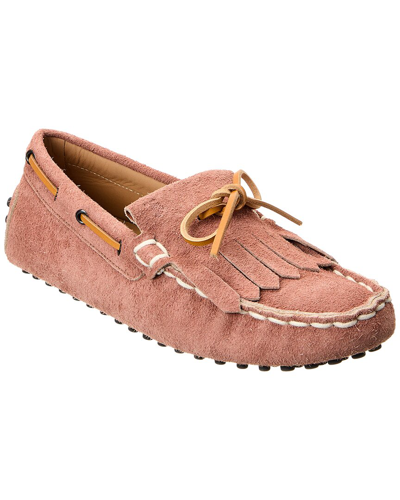 Shop Tod's Gommino Suede Loafer In Brown