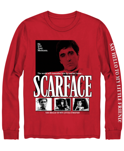 Shop Hybrid Men's Scarface Long Sleeve T-shirt In Red