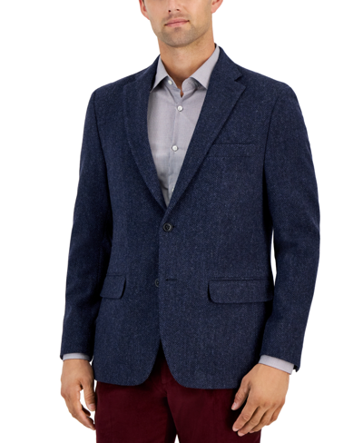 Shop Tommy Hilfiger Men's Modern-fit All Wool Sport Coats In Blue