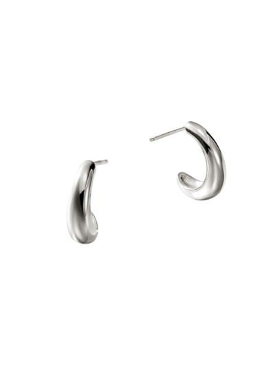 Shop John Hardy Women's Surf Sterling Silver Small Hoop Earrings