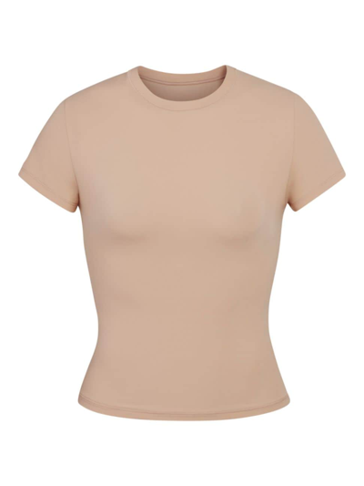 Shop Skims Women's Fits Everybody Short-sleeve T-shirt In Clay