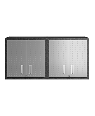 Shop Manhattan Comfort Fortress 30" Steel Floating Garage Cabinet Set, 2 Piece In Gray