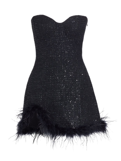 Shop Line & Dot Women's Lenni Shimmer Mini Dress In Black