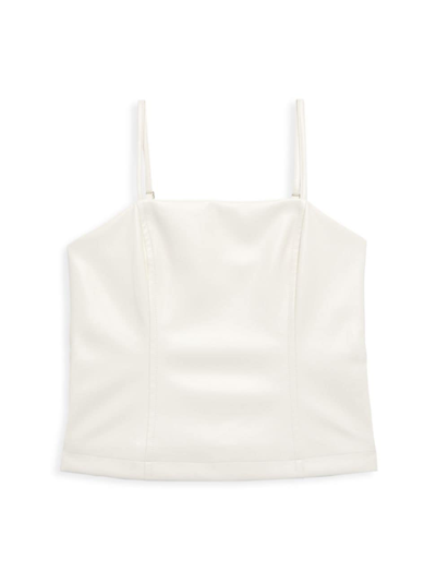 Shop Katiej Nyc Girl's Lexi Top In Winter White