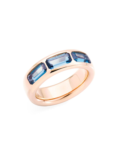 Shop Pomellato Women's Iconica 18k Rose Gold & London Blue Topaz Ring