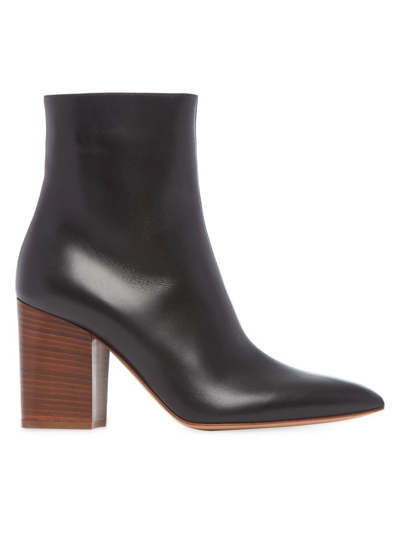 Shop Gabriela Hearst Women's Rio 75mm Leather Ankle Boots In Black