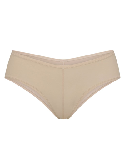 Shop Skims Women's Fits Everybody Hipster Thong In Clay
