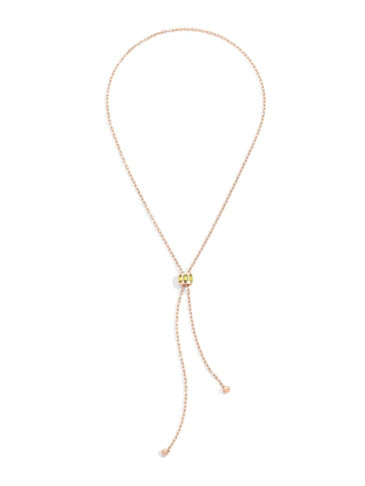 Shop Pomellato Women's Iconica 18k Rose Gold & Peridot Lariat Necklace
