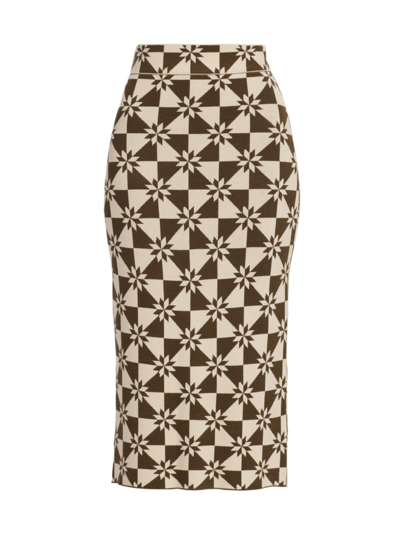 Shop Rhode Women's April Jacquard Midi-skirt In Geod Quilt