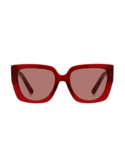 Shop Marc Jacobs Women's Marc 687/s 54mm Square Sunglasses In Red