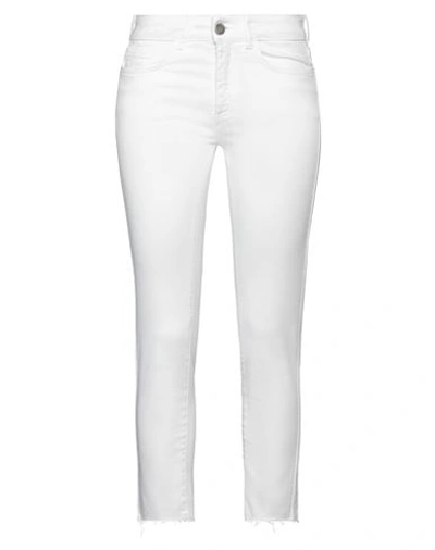 Shop Nora Barth Woman Jeans White Size 26 Cotton, Elastane, Textile Fibers
