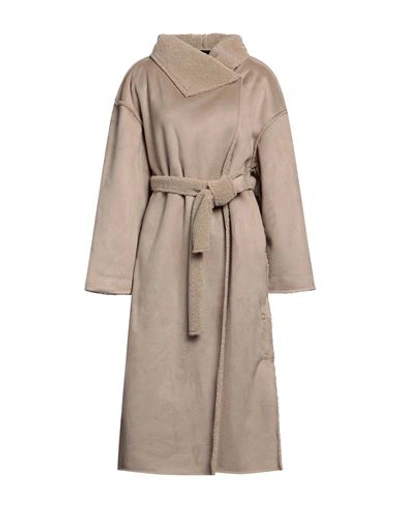 Shop Collection Privèe Collection Privēe? Woman Coat Sand Size 8 Polyester In Beige