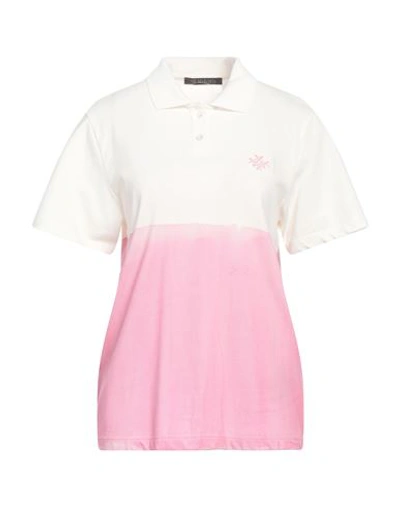 Mr & Mrs Italy Woman Polo Shirt Pink Size L Cotton, Elastane | ModeSens