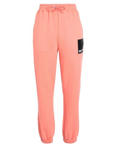 Karl Lagerfeld Jeans Klj Relaxed Sweat Pant Woman Pants Salmon Pink Size L Organic Cotton, Recycled In Pink